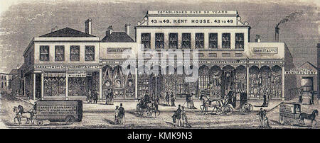 Photographie historique de Kent House sur Powis Street à Woolwich, Londres, datant de 1880, montrant l'architecture et le développement urbain de la région au XIXe siècle. Banque D'Images