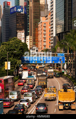 Embouteillage, l'île de Hong Kong, SAR, Chine Banque D'Images