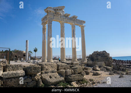 Temple d'Apollon, restes de l'ancienne Côté, UNESCO World Heritage site, province, Manavgat, Turquie riviera turque Banque D'Images