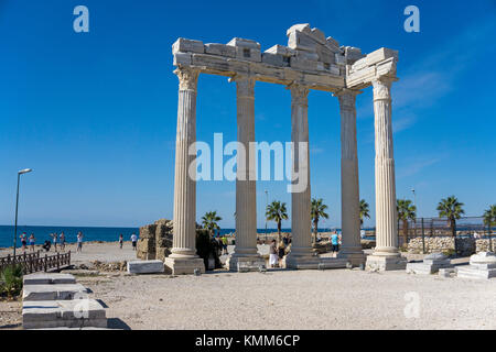 Temple d'Apollon, restes de l'ancienne Côté, UNESCO World Heritage site, province, Manavgat, Turquie riviera turque Banque D'Images