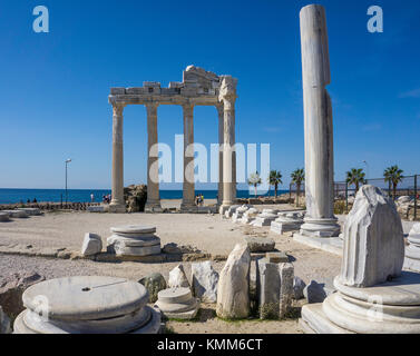 Temple d'Apollon, restes de l'ancienne Côté, UNESCO World Heritage site, province, Manavgat, Turquie riviera turque Banque D'Images