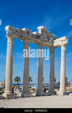 Temple d'Apollon, restes de l'ancienne Côté, UNESCO World Heritage site, province, Manavgat, Turquie riviera turque Banque D'Images