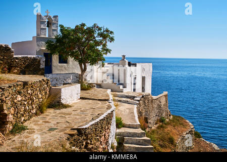 La Grèce, Îles Cyclades, SIfnos, chapelle Banque D'Images