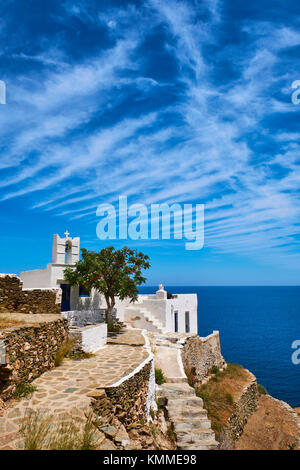 La Grèce, Îles Cyclades, SIfnos, chapelle Banque D'Images