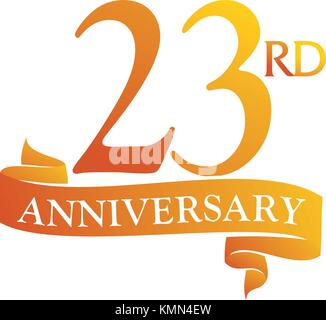 23 Ans Logo Anniversaire Luxe 23 Anniversaire Design Celebration Image Vectorielle Stock Alamy