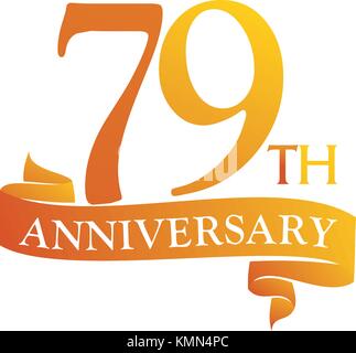 79 ans anniversaire ruban Illustration de Vecteur