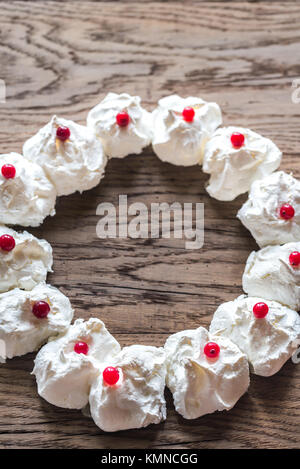 Couronne de Noël Meringue Banque D'Images