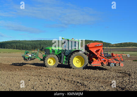 Tracteur John Deere 7530 Banque D'Images