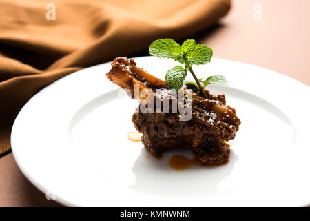 Bhuna Gosht Bhuna Mutton / / curry d'agneau indien Banque D'Images