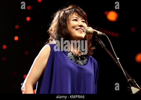 Marciac ( France),août 2017 9 ème , 40e festival de jazz à Marciac les concerts de la chanteuse Youn Sun Nah crédit : Sébastien lapeyrere/Alamy live news. Banque D'Images