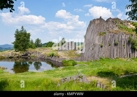 Varhany, národní přírodní památka, Panská skála, Kamenický Šenov, Česká republika Banque D'Images