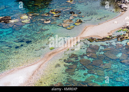 Réserve naturelle d'Isola Bella est une petite île, connue aussi comme "la perle de la Méditerranée', situé sur la côte de Taormina, Sicile. Banque D'Images