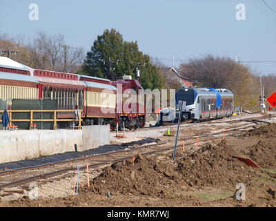 La partie II de première les nouvelles voitures pour TEXrail (devrait arriver Banque D'Images