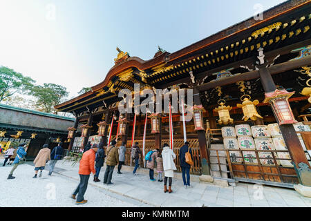 Kyoto, NOV 24 : La belle et historique honden de Kitano Tenmangu le Nov 24, 2017 à Kyoto, Japon Banque D'Images