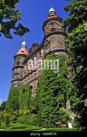 Château de Ksiaz - Walbrzych en Basse-silésie, Pologne. Banque D'Images