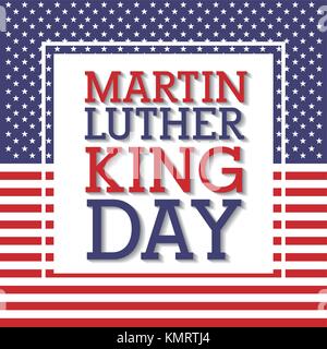 Martin Luther King Day drapeau décoration du châssis Illustration de Vecteur