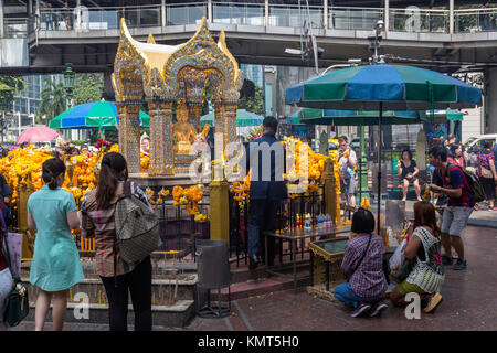 Bangkok, Thaïlande. Sanctuaire d'Erawan. Banque D'Images