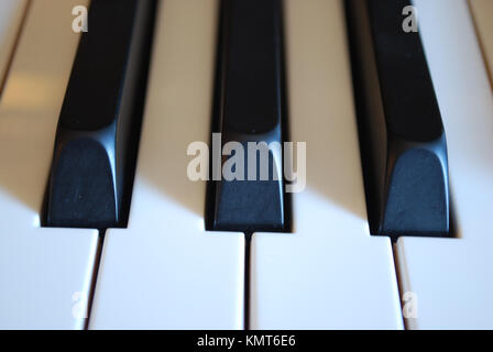 Photo d'une touches de piano (vue de face) Banque D'Images