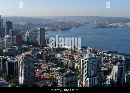 Vue du centre de la Space Needle de Seattle Banque D'Images