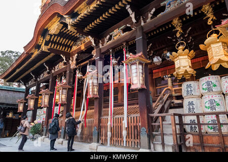 Kyoto, NOV 24 : La belle et historique honden de Kitano Tenmangu le Nov 24, 2017 à Kyoto, Japon Banque D'Images