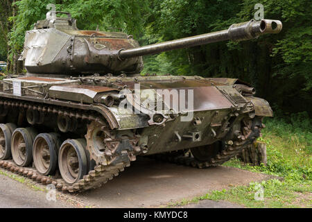 Un Américain M41 Walker Bulldog au Four-à-chaux de l'emplacement de la Ligne Maginot à Lembach, Alsace Banque D'Images