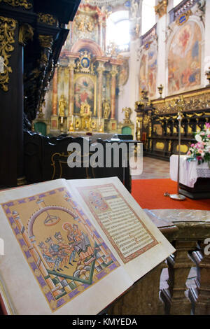 Cloître à Broumov, North Bohemia, République Tchèque Banque D'Images