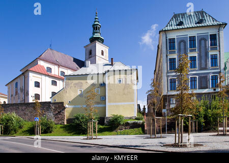 Cloître à Broumov, North Bohemia, République Tchèque Banque D'Images
