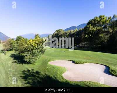 Golf park - vue aérienne Banque D'Images
