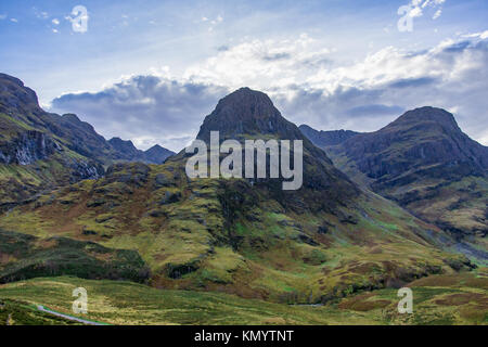 Automne panorama de montagnes Glencoe - Ecosse Banque D'Images