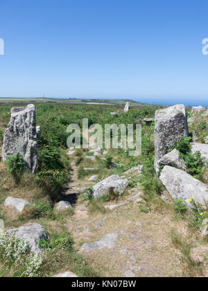 Château Chun Chun, Downs Nature Reserve, North Cornwall, England, UK dans Junef Banque D'Images