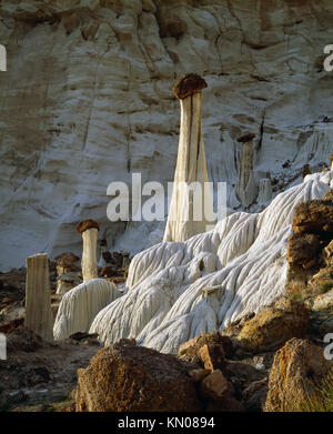 Tours de Silence Wahweap Hoodoos formation de grès dans le sud de l'Utah desert du Grand Escalier Escalante National Monument Banque D'Images