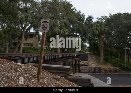 Vieux pont ferroviaire situé à Mount dora, Floride USA Banque D'Images