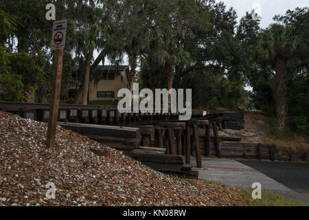 Vieux pont ferroviaire situé à Mount dora, Floride USA Banque D'Images