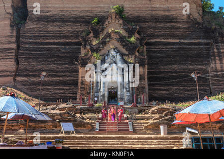 , Mingun Pahtodawgyi, Mandalay, Myanmar, en Asie Banque D'Images