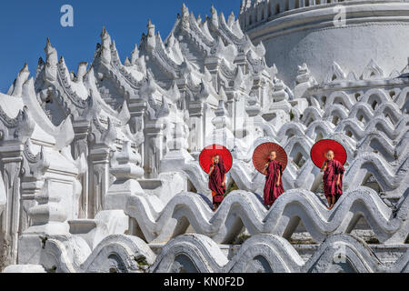 Mingun, la Pagode Hsinbyume, Mandalay, Myanmar, en Asie Banque D'Images