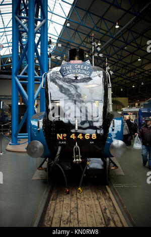 Mallard au grand rassemblement d'un vapeur à Locomitives4 le National Railway Museum, York, UK - Novembre 2013 Banque D'Images