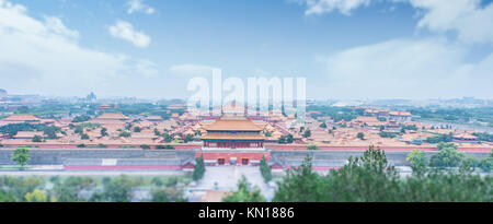 La Cité Interdite sous ciel bleu à Beijing, Chine. Banque D'Images