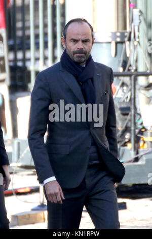 Paris, France. 9Th Mar, 2017. Le Premier ministre français Edouard Philippe Johnny Hallyday lors des funérailles à l'église de la Madeleine. Credit : SOPA/ZUMA/Alamy Fil Live News Banque D'Images