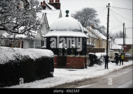 Elsenham, UK. Déc 10, 2017. Hits grand gel Crédit : Knelstrom Elsenham Ltd/Alamy Live News Banque D'Images