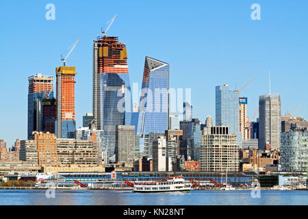 La construction de l'Hudson Yards à New York City, USA Banque D'Images