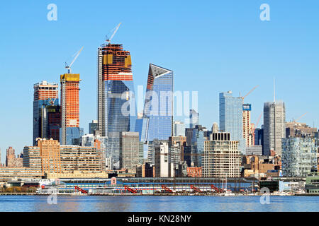 La construction de chantiers de Hudson, New York City, USA Banque D'Images