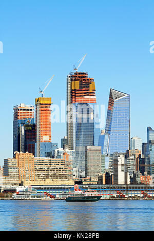 La construction de l'Hudson Yards à New York City, USA Banque D'Images