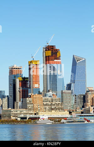 La construction de l'Hudson Yards à New York City, USA Banque D'Images