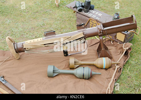 World War 2 ère armée britannique historique d'armes antichar PIAT. Banque D'Images