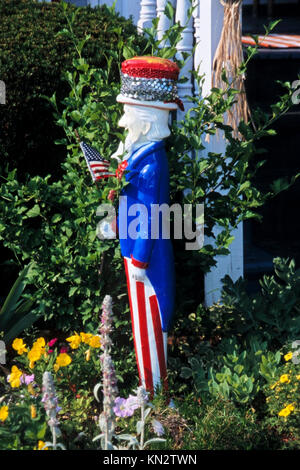 Célébrations du 4 juillet, Maison et décoration de jardin, Hoosick Falls, État de New York, l'Amérique Banque D'Images