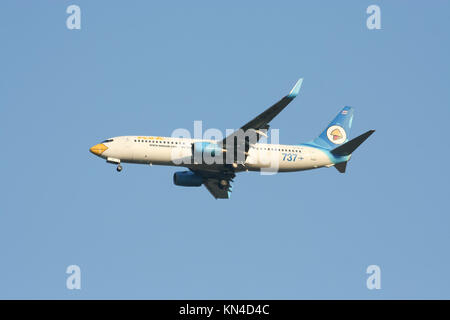 Chiang Mai , THAÏLANDE - circa 2007 : G-XLAI NokAir de Boeing 737-800. L'atterrissage à l'aéroport de Chiangmai de Bangkok l'aéroport Don Muang. Banque D'Images