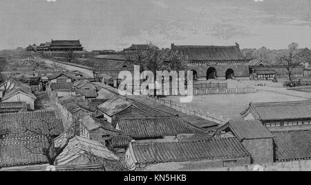 Palais impérial de Pékin en 1900, photo du journal hebdomadaire français l'Illustration, 7 juillet 1900 Banque D'Images