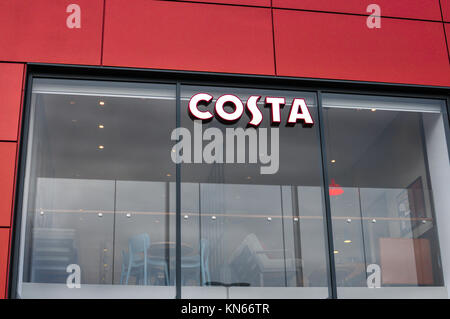 Café Costa signe Banque D'Images