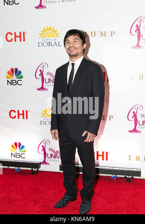 DORAL, FL - le 25 janvier : Manny Pacquiao assiste au 63e Congrès annuel de défilé de Miss Univers au Trump Doral National le 25 janvier 2015 à Doral en Floride. People : Manny Pacquiao Banque D'Images