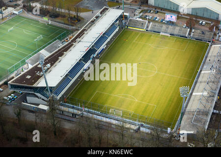 Les terrains de soccer Gazi Stadium herbe verte Vue aérienne ci-dessus le 18 février 2017 Stuttgart Sports Banque D'Images